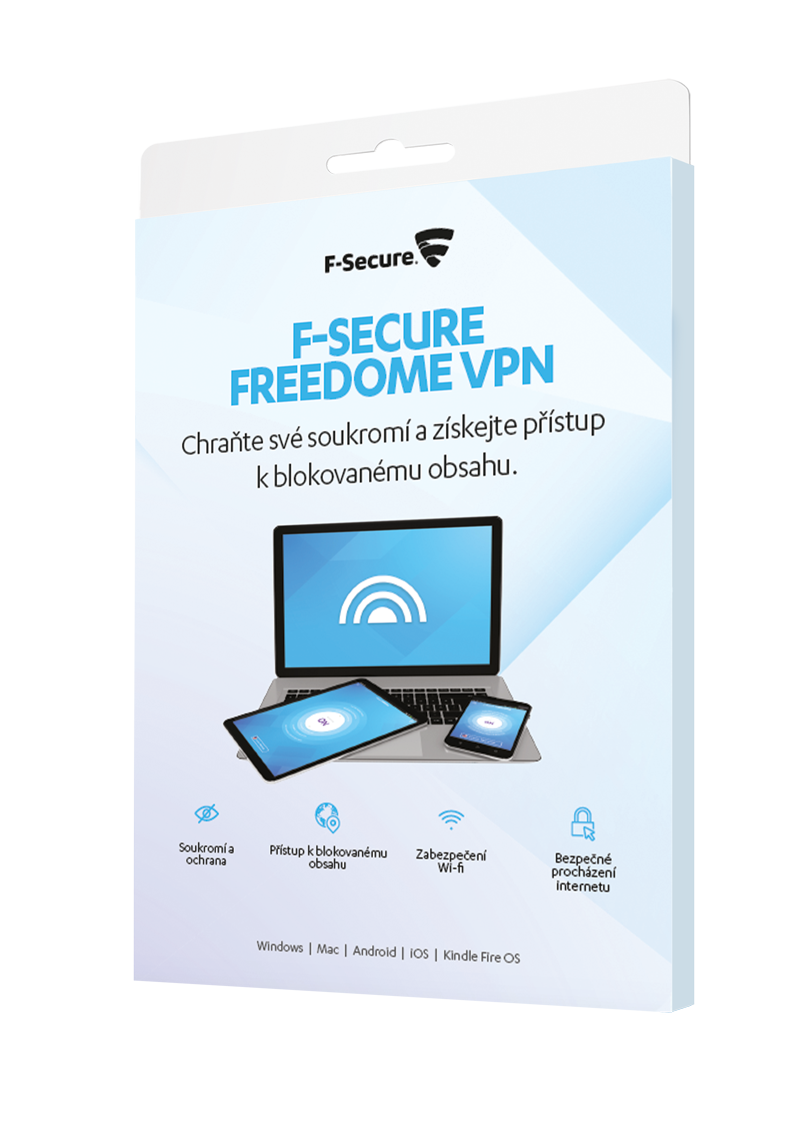 F-Secure VPN, 3 zařízení / 1 rok, krabička