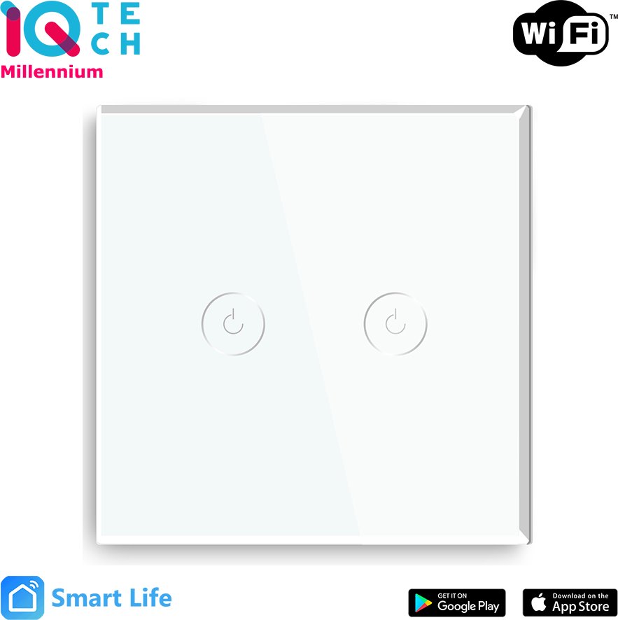 Millennium NoN WiFi, 2x vypínač Smartlife, bílý