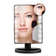 Kosmetické make-up zrcátko s LED osvětlením, černé - obr.2